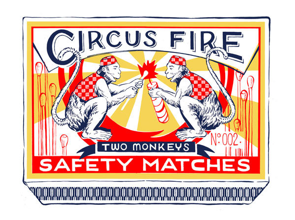 Matchbox design silkscreen by Circus Fire