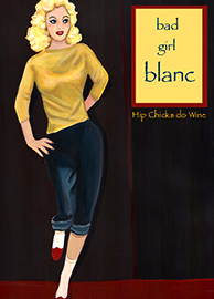 design mockup by eleanor warren painting of pulp-esque blonde by Eleanor Warren