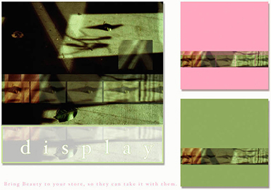 store displays and poster designs