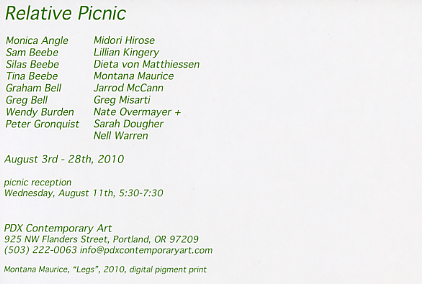 Relative Picnic Mailing Card back
