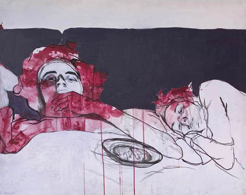 Portrait of Nell and Greg by Liz Tomasetti