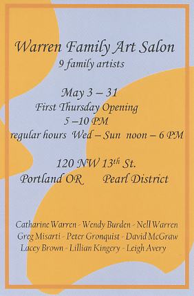 Flyer for show in Portland Or May 2007