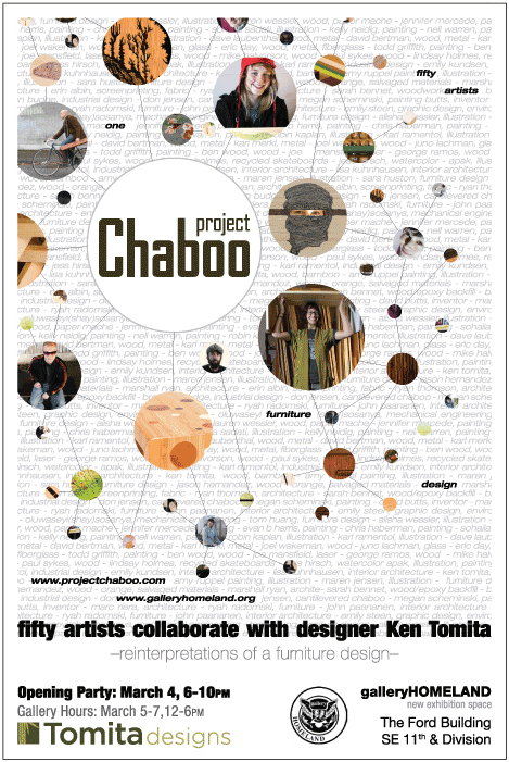 artist collaboration with Tomitadesigns, opens March 4th at the Ford Building