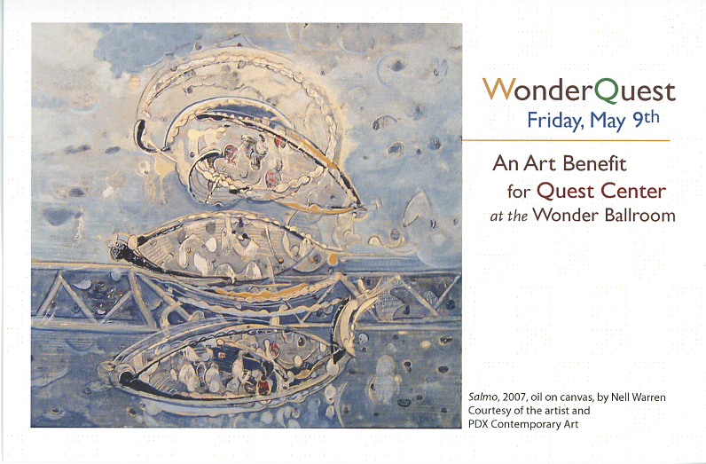 Flyer for the Wonder Quest Benefit at the Wonder Ballroom in Portland, OR